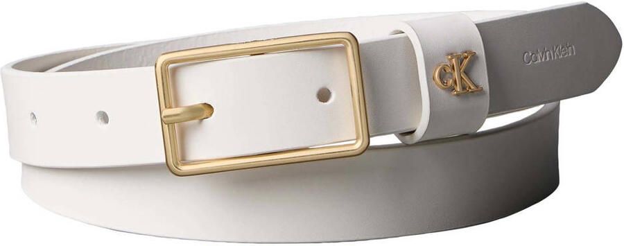 Calvin Klein leren riem ecru