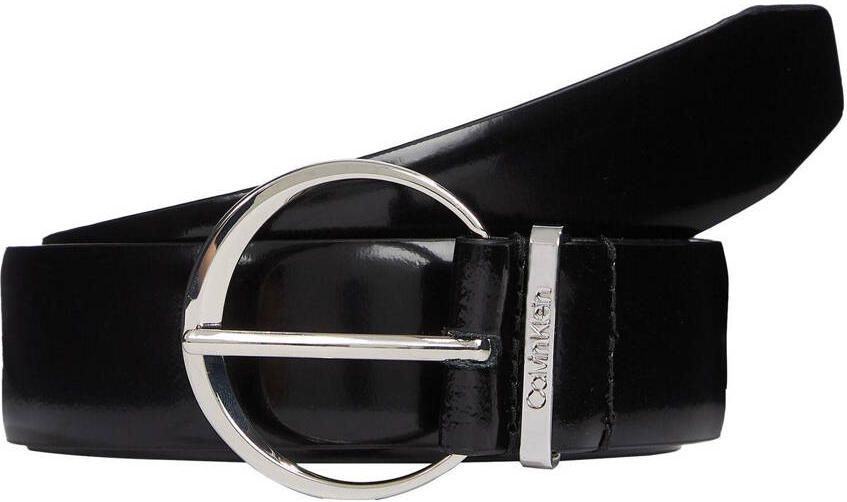 Calvin Klein leren riem Must zwart