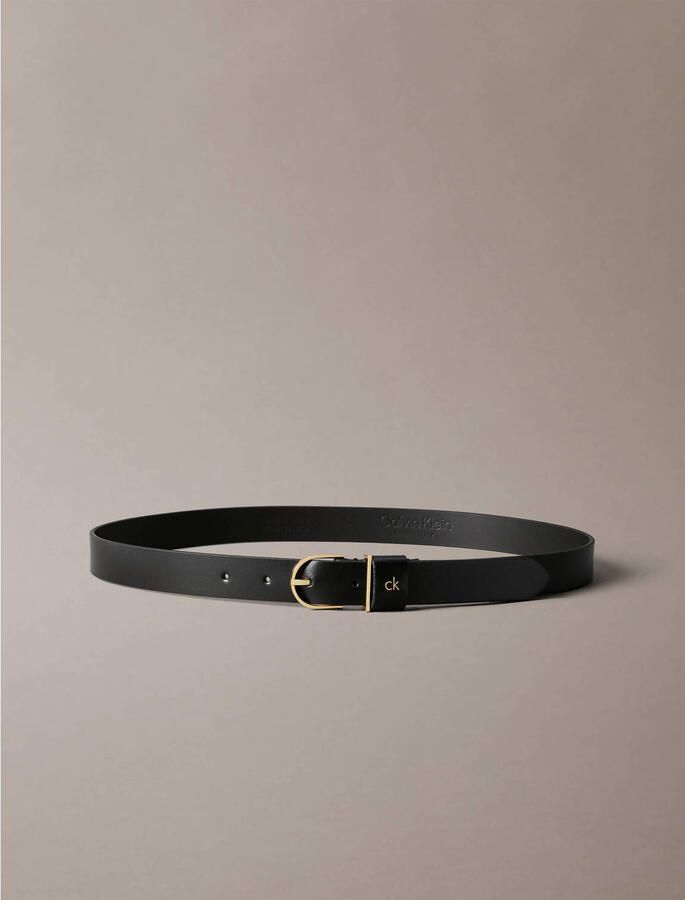 Calvin Klein Leren riem CK METAL LOOP ROUND BUCKLE 25MM