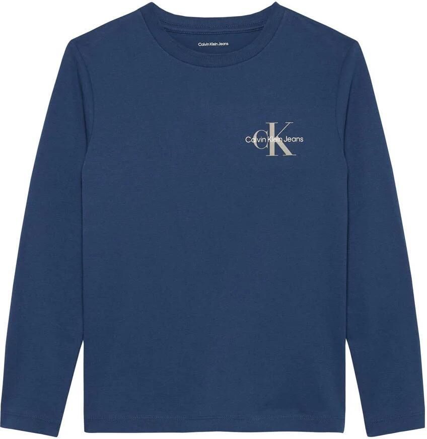 Calvin Klein Shirt met lange mouwen Chest Monologo Ls T-Shirt voor kinderen tot 16 jaar en met logo-opdruk