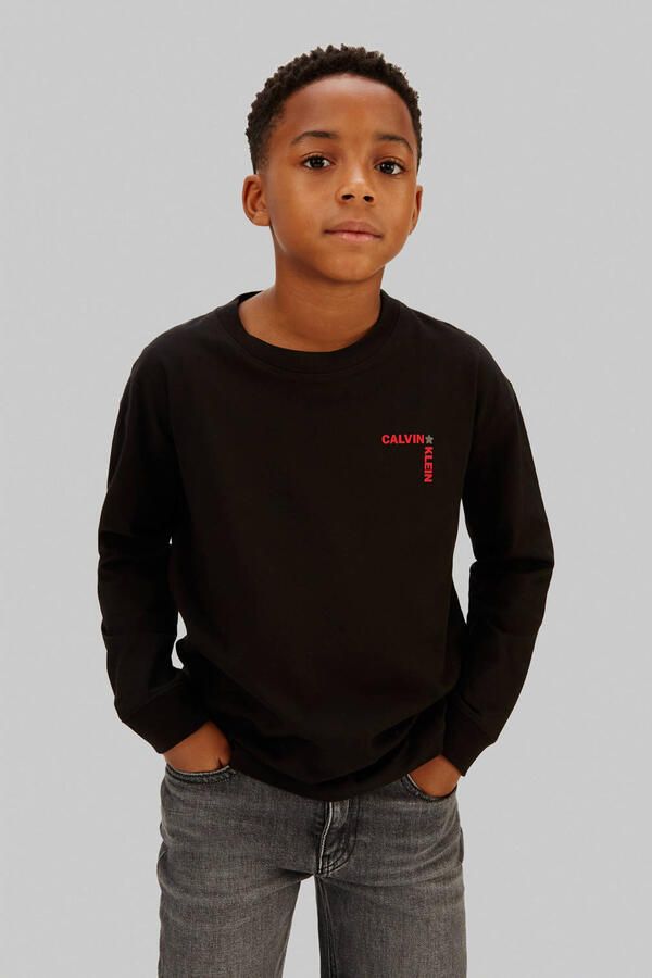 Calvin Klein longsleeve met backprint zwart