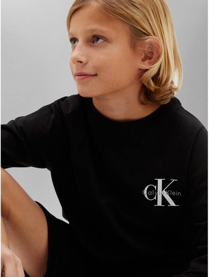 Calvin Klein longsleeve met logo zwart - Foto 2