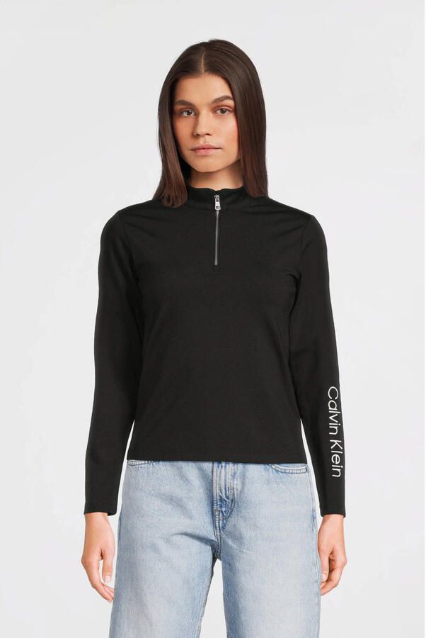 Calvin Klein Jeans Sweatshirt met labelstitching - Foto 3