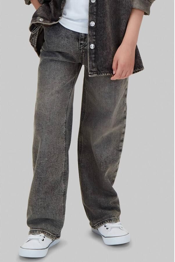 Calvin Klein loose fit jeans onyx black Zwart Jongens Denim Effen