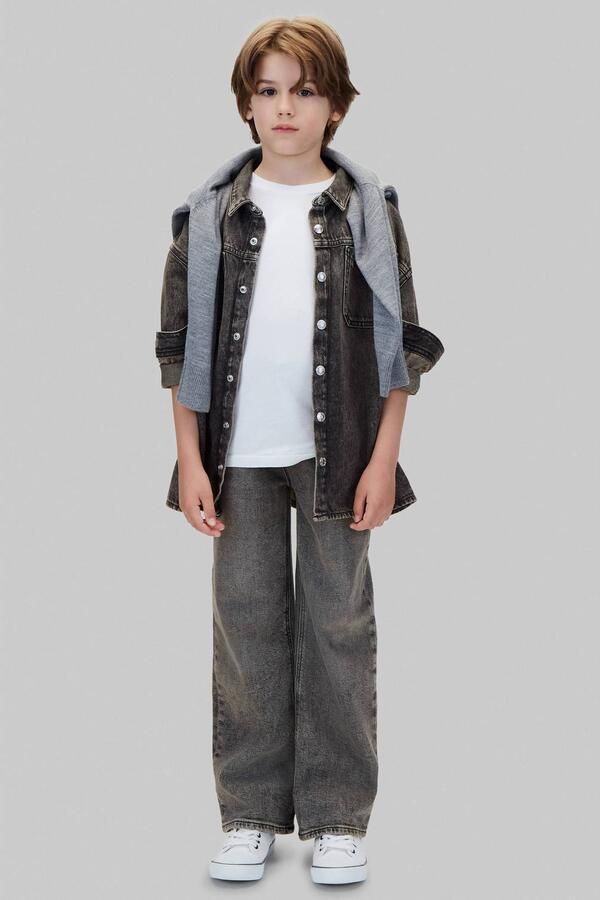 Calvin Klein loose fit jeans onyx black Zwart Jongens Denim Effen - Foto 3