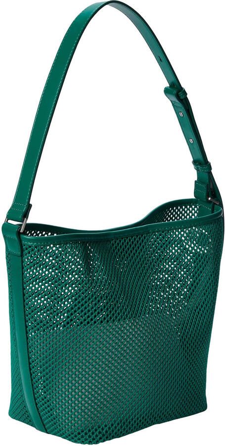 Calvin Klein mesh crossbody tas Emblem groen - Foto 3