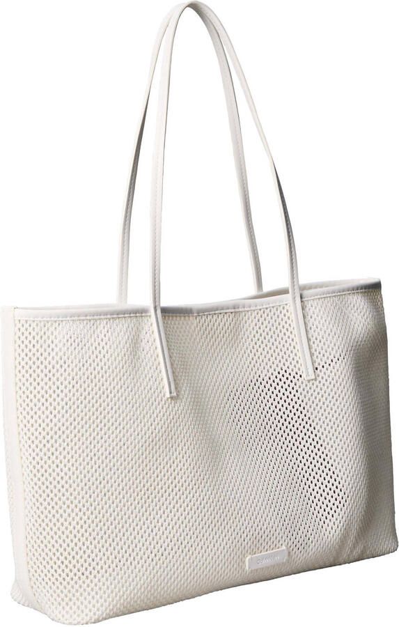Calvin Klein mesh shopper Emblem ecru - Foto 2