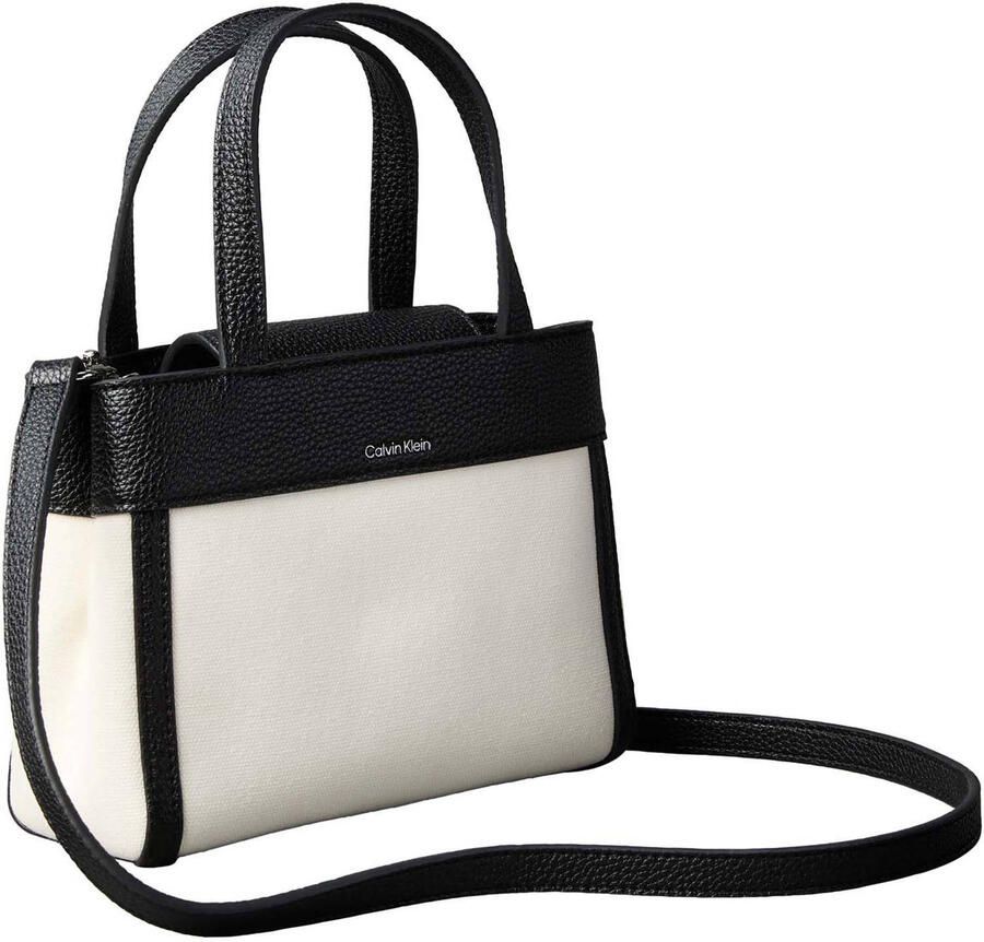 Calvin Klein mini handtas ecru zwart - Foto 2