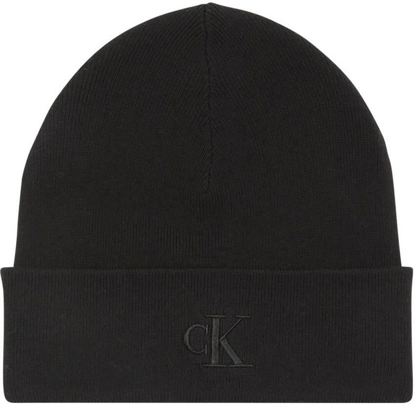 CK Calvin Klein Beanie van viscosemix met logostitching