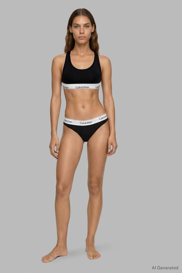 Calvin Klein niet-voorgevormde bh top (set van 2) zwart lichtblauw