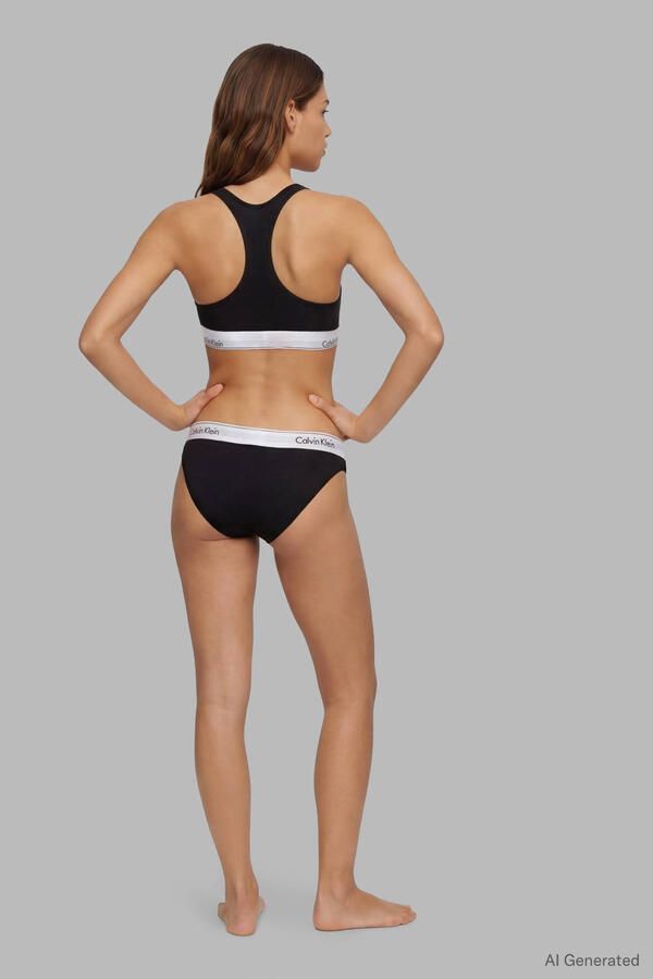 Calvin Klein niet-voorgevormde bh top (set van 2) zwart lichtblauw - Foto 2