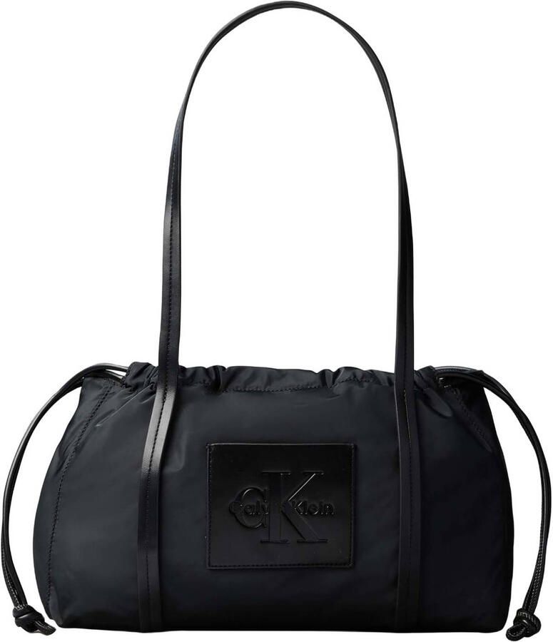 Calvin Klein nylon schoudertas zwart