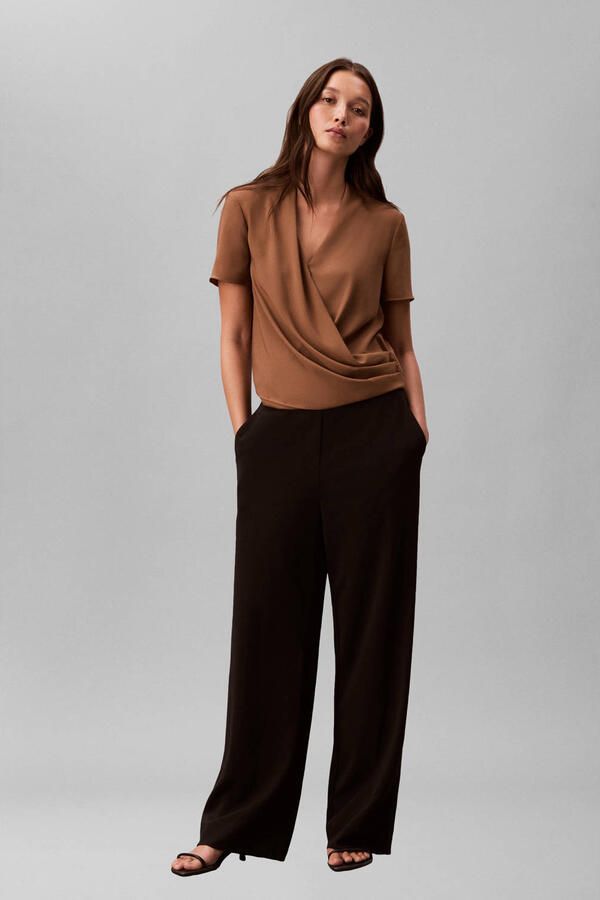 Calvin Klein overslagtop bruin
