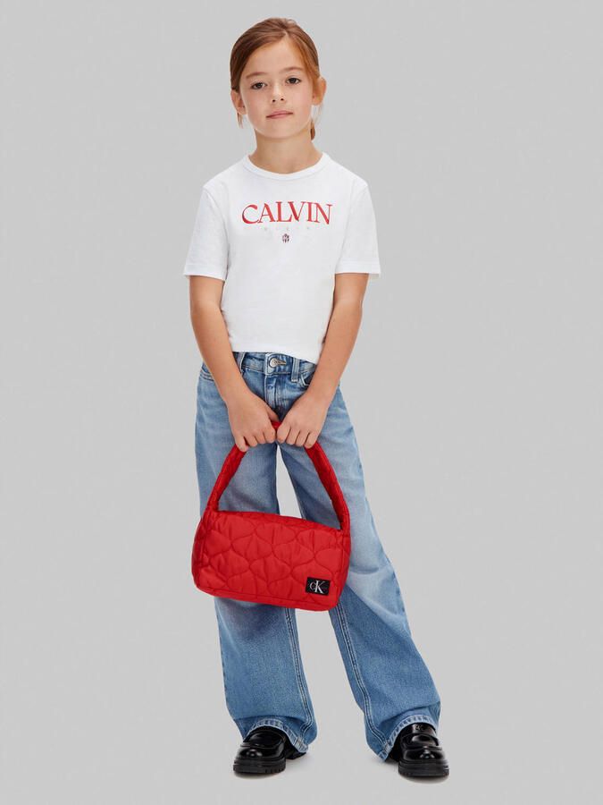 Calvin Klein quilted schoudertas rood