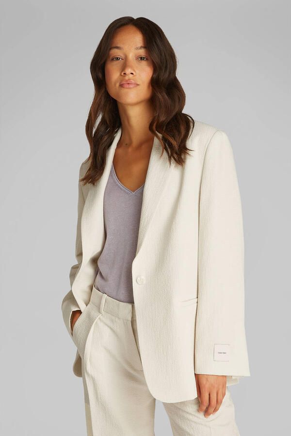 Calvin Klein regular blazer ecru