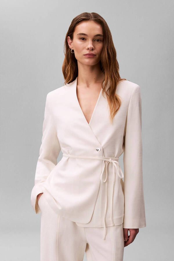 Calvin Klein Womenswear regular fit blazer met structuurpatroon