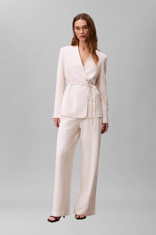 Calvin Klein Womenswear regular fit blazer met structuurpatroon - Foto 2