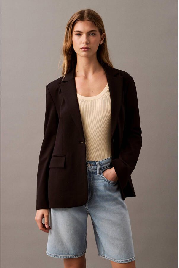 Calvin Klein regular blazer zwart