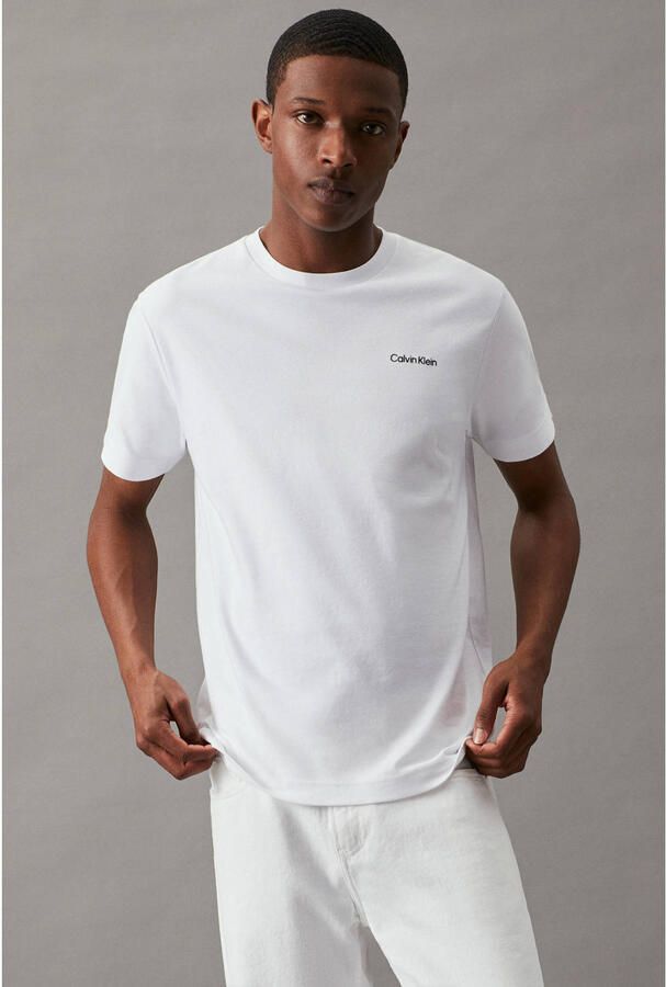 Calvin Klein T-shirt Micro Logo van dikke winterjersey met logoprint - Foto 3