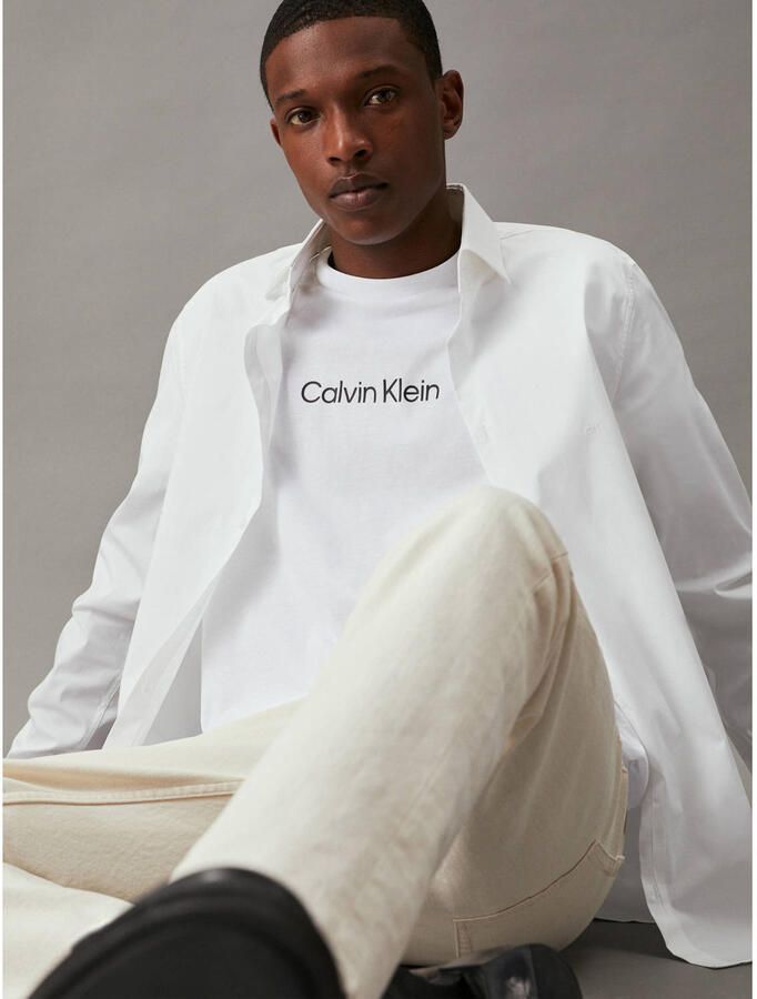 Calvin Klein regular fit T-shirt van katoen bright white - Foto 2