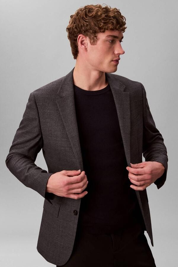 Calvin Klein Gebreide trui LS 100% MERINO CREW 14GG