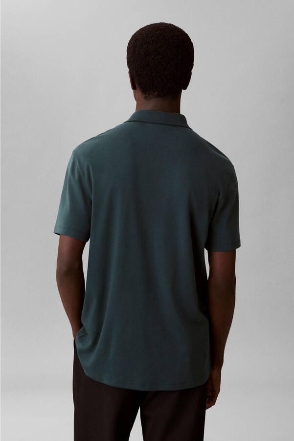 CALVIN KLEIN Heren Polo's & T-shirts Ss Supima Chest Emb Polo Donkergroen - Foto 6