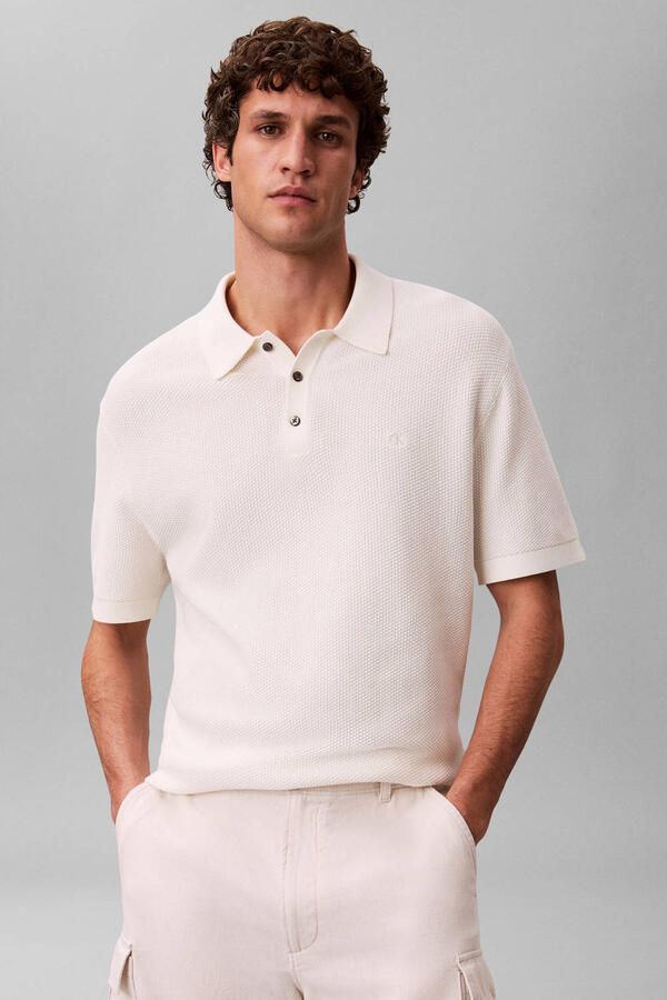 Calvin Klein regular polo ecru