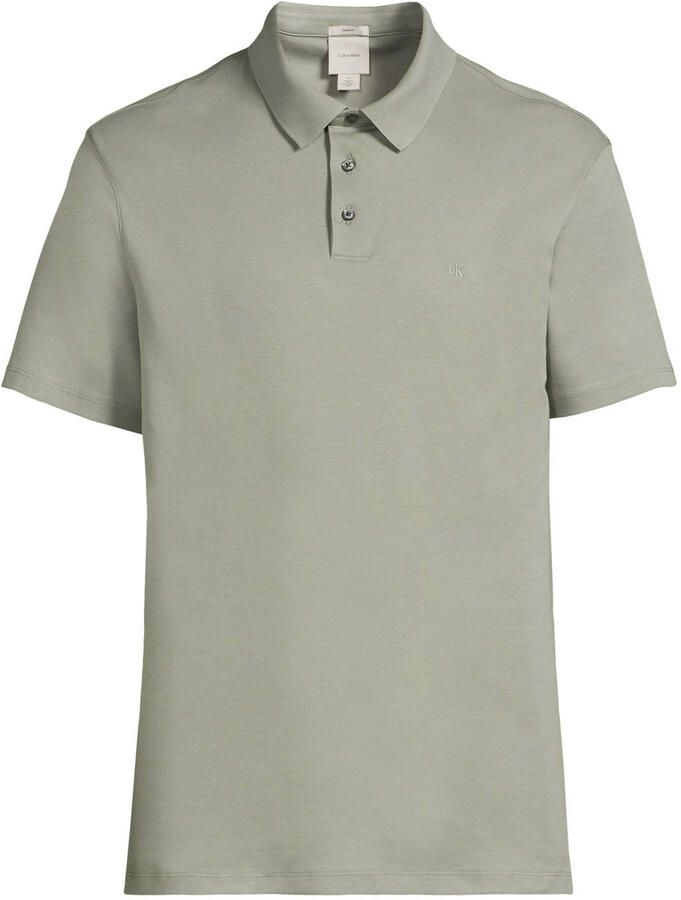 CALVIN KLEIN Heren Polo's & T-shirts Ss Supima Chest Emb Polo Khaki - Foto 5