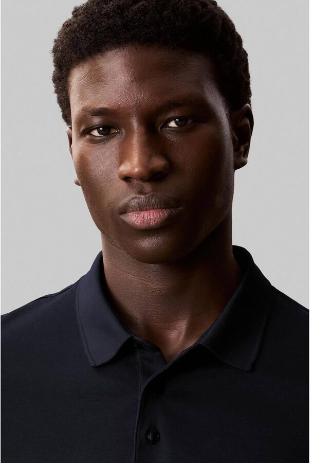 CK Calvin Klein Relaxed fit poloshirt met logostitching model 'SUPMA'