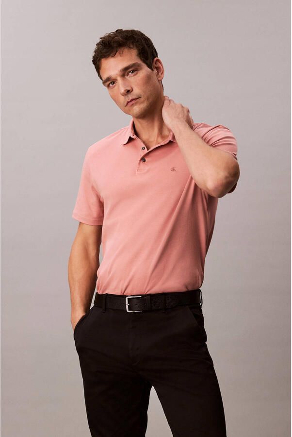 CK Calvin Klein Relaxed fit poloshirt met logostitching model 'SUPMA' - Foto 3