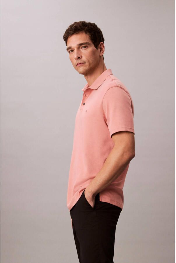 CK Calvin Klein Relaxed fit poloshirt met logostitching model 'SUPMA'