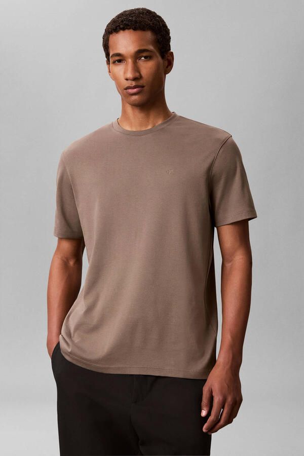 Calvin Klein regular T-shirt bruin