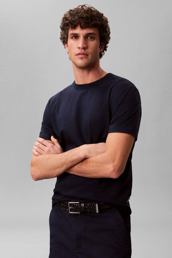 Calvin Klein regular T-shirt donkerblauw