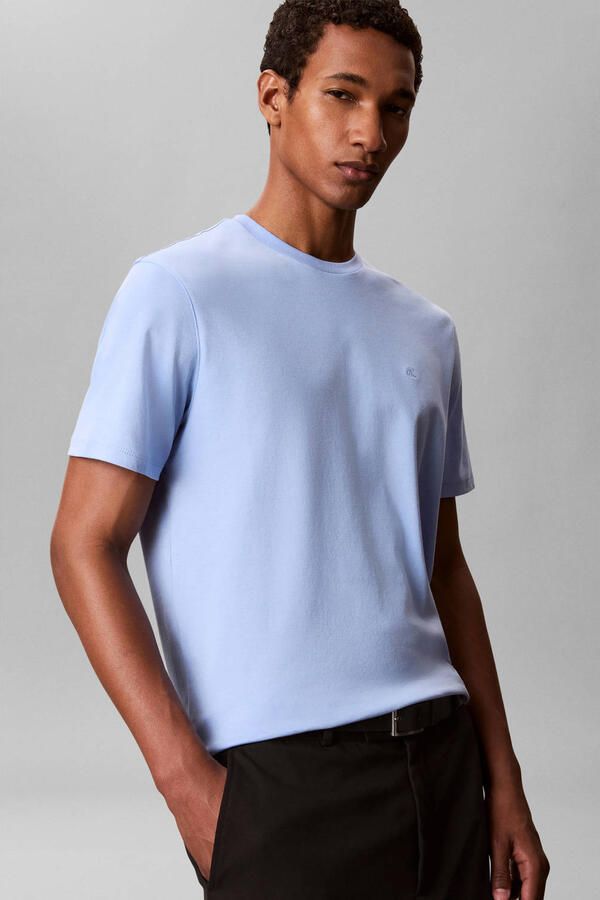 Calvin Klein regular T-shirt lichtblauw - Foto 2