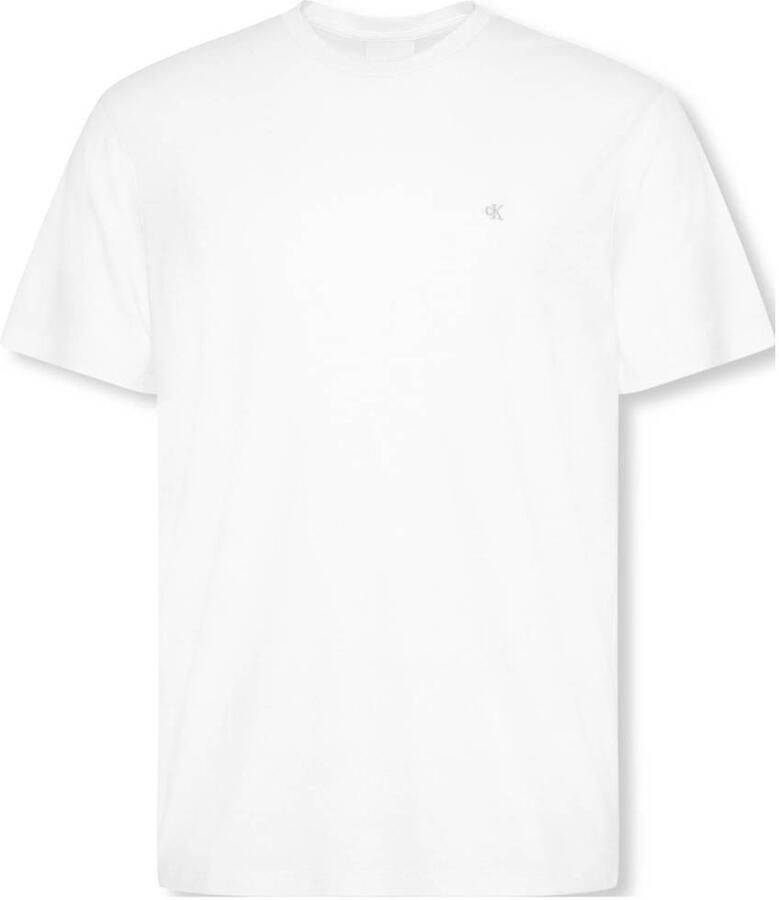 CK Calvin Klein T-shirt met logostitching model 'SUPIMA'