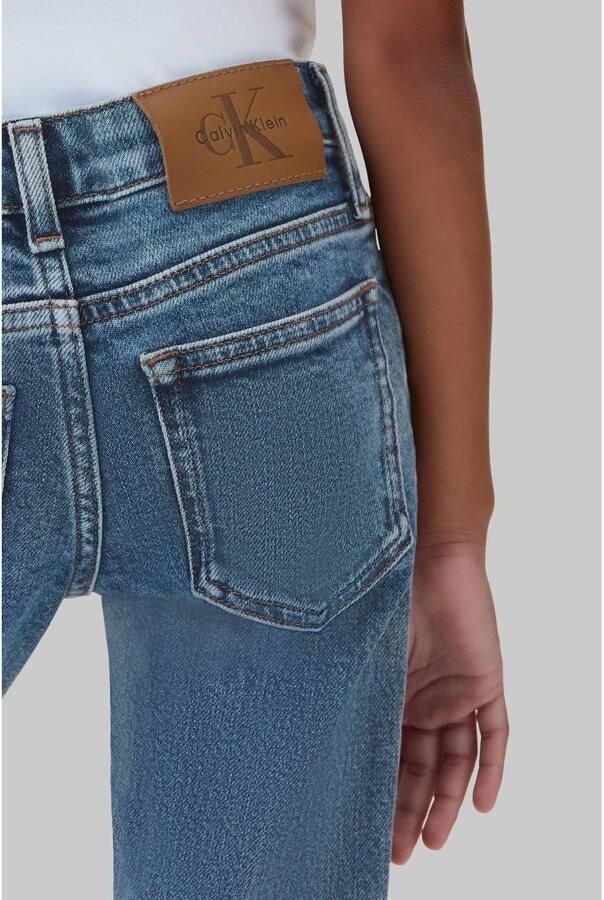 Calvin Klein regular waist flared jeans mediumblauw Meisjes Denim Effen - Foto 2