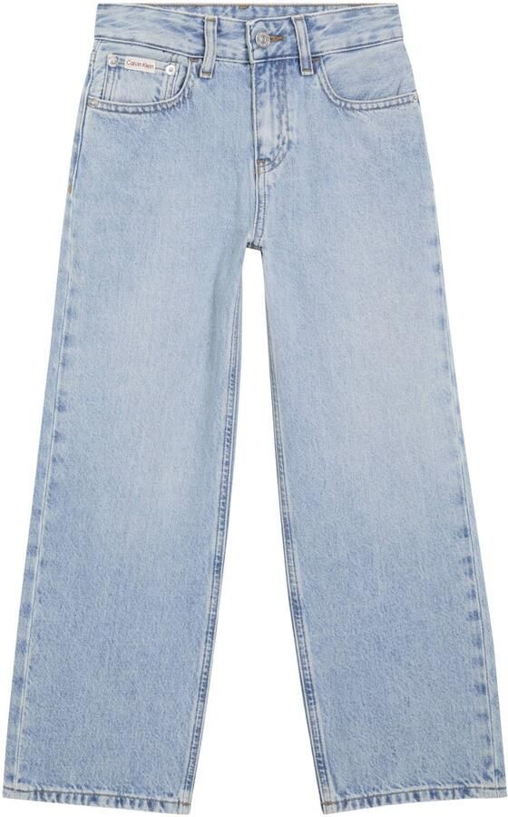 Calvin Klein relaxed fit jeans dante wash Blauw Jongens Denim Effen