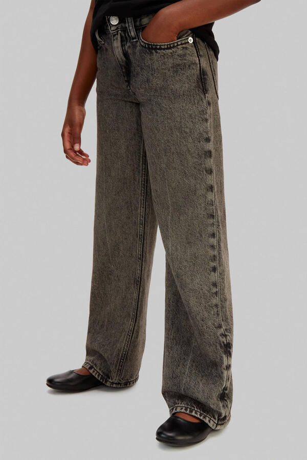Calvin Klein relaxed wide leg jeans black denim