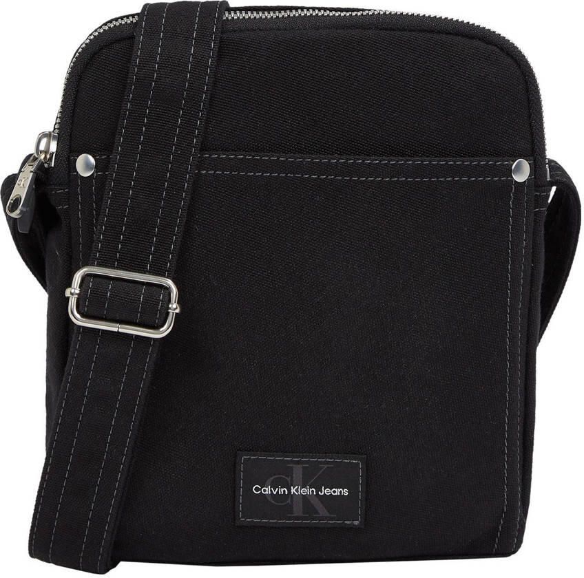 Calvin Klein Jeans Zwarte Polyester Rits Tas met Zakken Black Heren - Foto 2