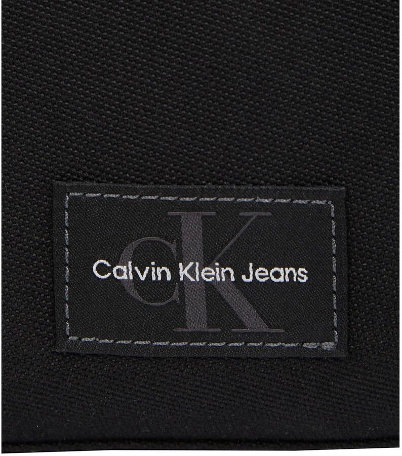 Calvin Klein Jeans Zwarte Polyester Rits Tas met Zakken Black Heren