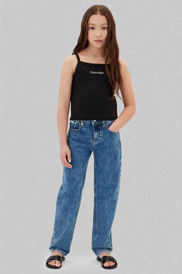 Calvin Klein Jeans regular fit top met bandjes van viscosemix model 'PUNTO STRAP TOP'