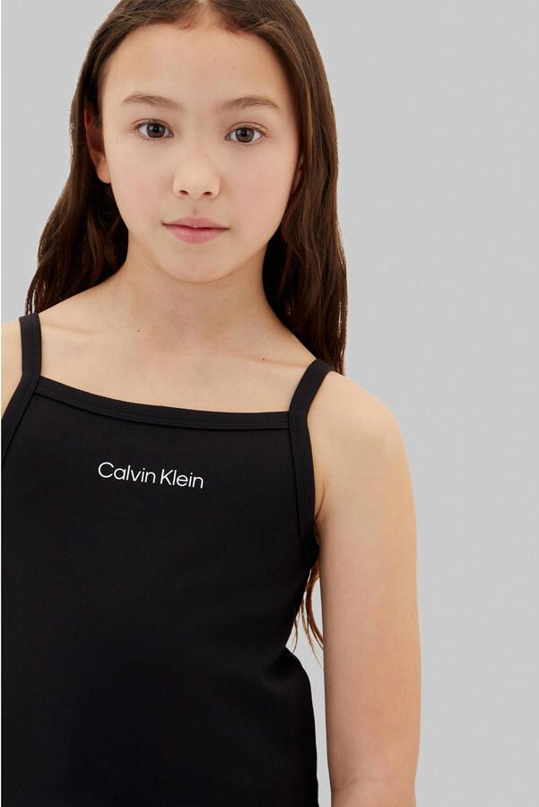 Calvin Klein Jeans regular fit top met bandjes van viscosemix model 'PUNTO STRAP TOP' - Foto 2