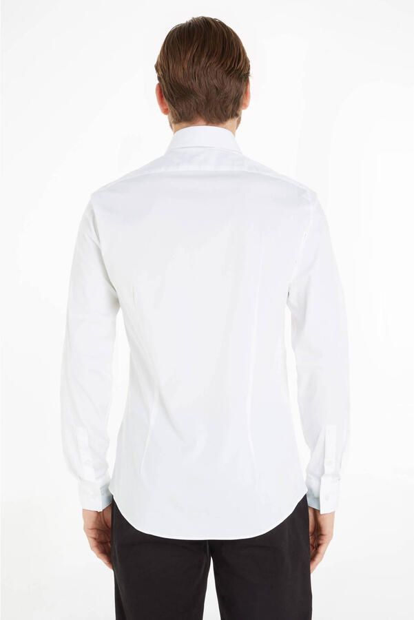 Calvin Klein Businessoverhemd POPLIN STRETCH SLIM SHIRT met kent-kraag logoprint op borsthoogte - Foto 5