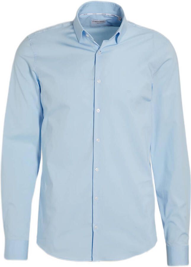 Calvin Klein Businessoverhemd POPLIN STRETCH SLIM SHIRT met kent-kraag logoprint op borsthoogte - Foto 5