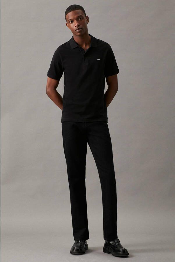 Calvin Klein Zwarte Polo Stretch Pique Slim Button Polo - Foto 2