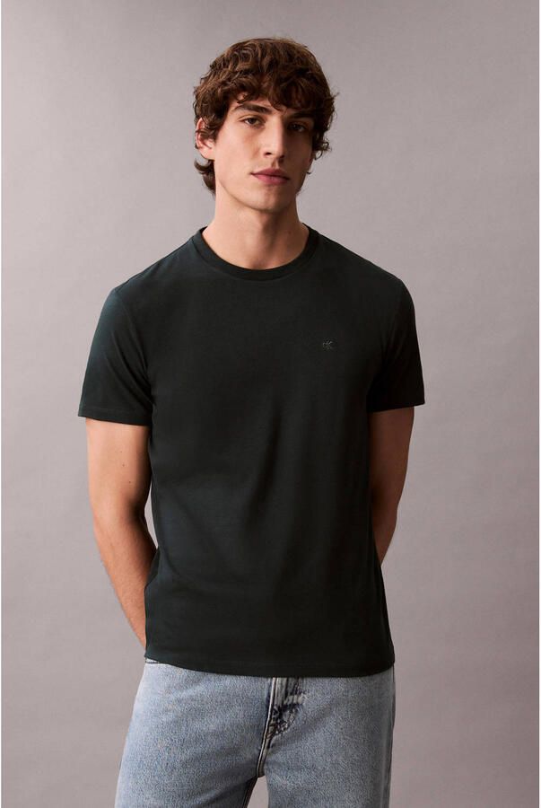 Calvin Klein slim T-shirt donkergroen