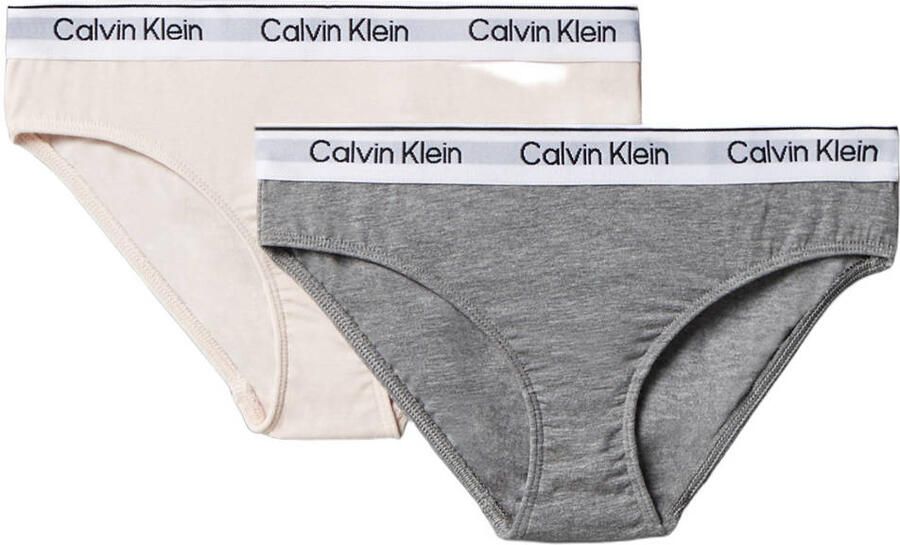 Calvin Klein Brazilian slip 2PK BIKINI met logoband (2 stuks Set van 2)