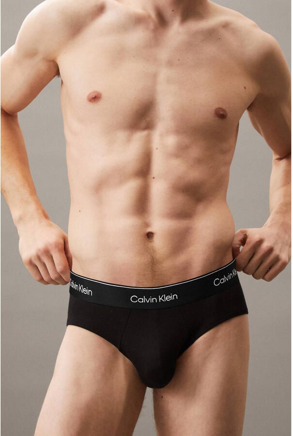 Calvin Klein Underwear Slip met elastische band met label in een set van 3 stuks