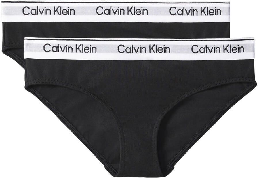 Calvin Klein Brazilian slip 2PK BIKINI met logoband (2 stuks Set van 2)
