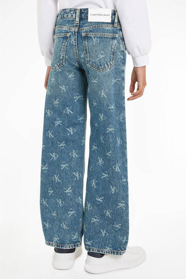 Calvin Klein straight fit jeans MR RELAXED met logo laser blue Blauw Meisjes Katoen 164 - Foto 2